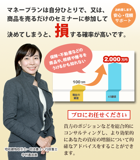 あなたの資産の増額について、より効果的で的確なアドバイスをします